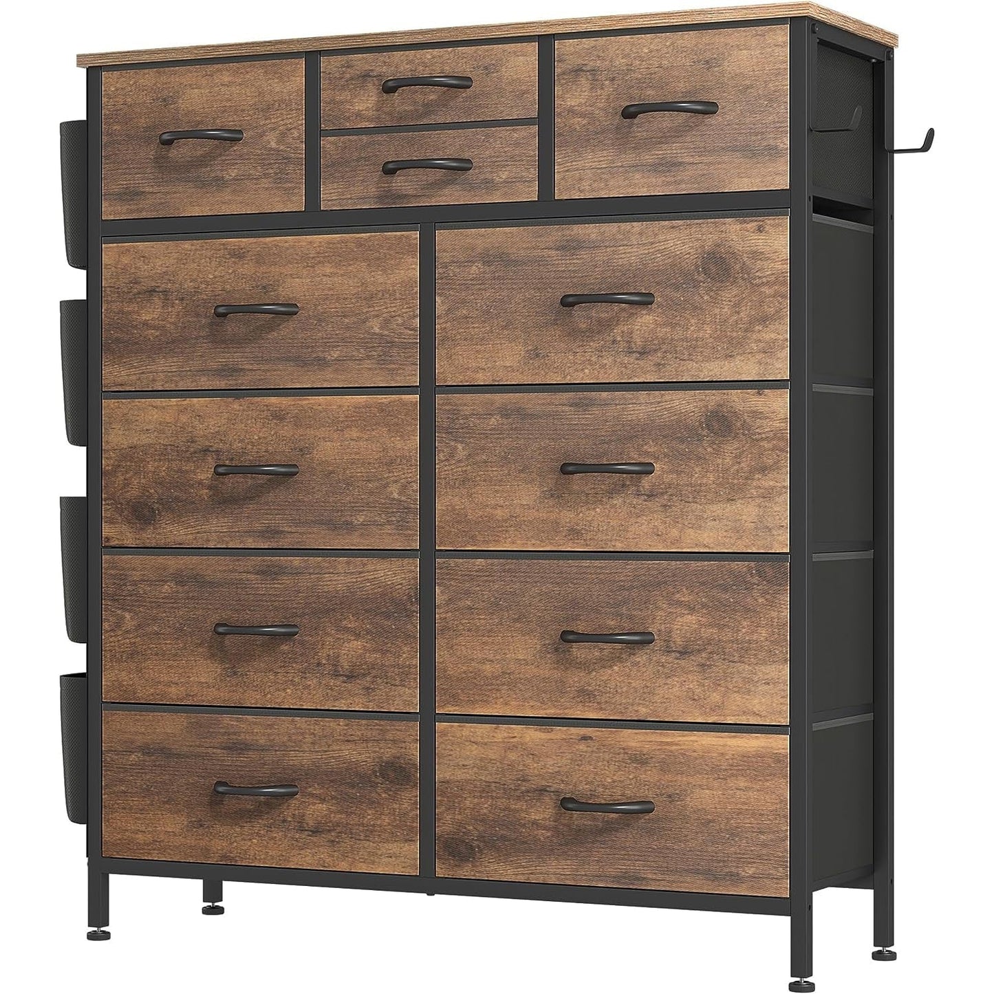 12 Drawer Dresser Fabric Tall Dressers for Bedroom Chest of Drawers