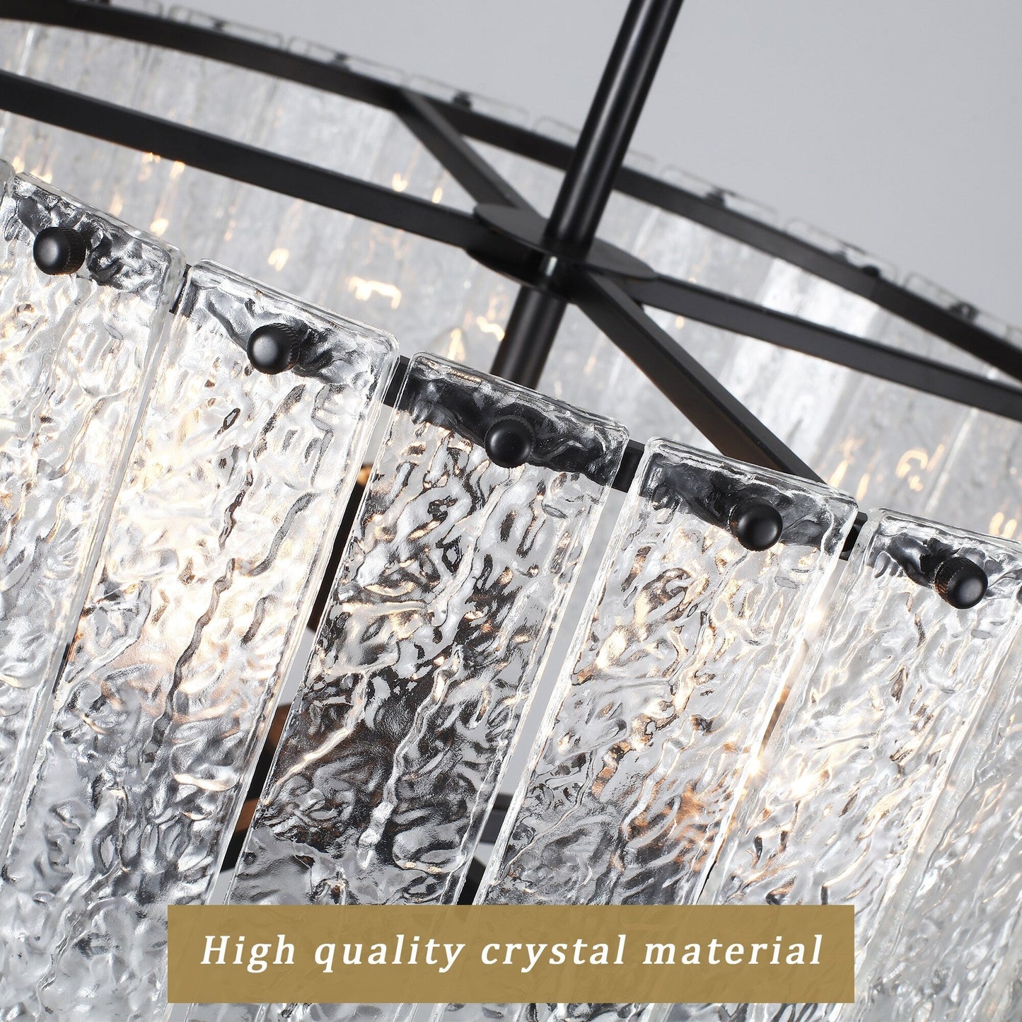 5-Light Modern Round Drum Chandelier, Classic Semi Flush Mount Chandelier, Kitchen Island Pendant Light for Dining Room