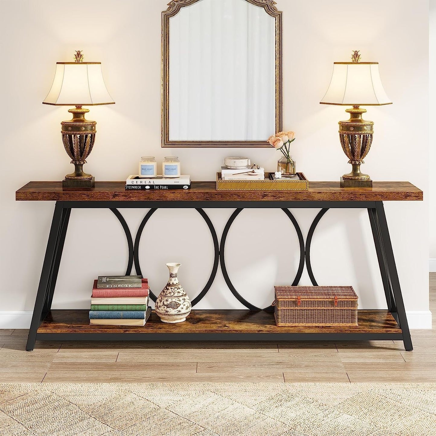 70.9 inch Extra Long Console Table Sofa Accent Table for Living Room