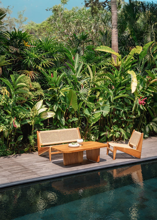 Sore Indoor Outdoor Teak Loveseat