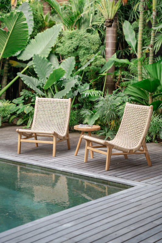 Kala Indoor Outdoor Teak Lounge Chair