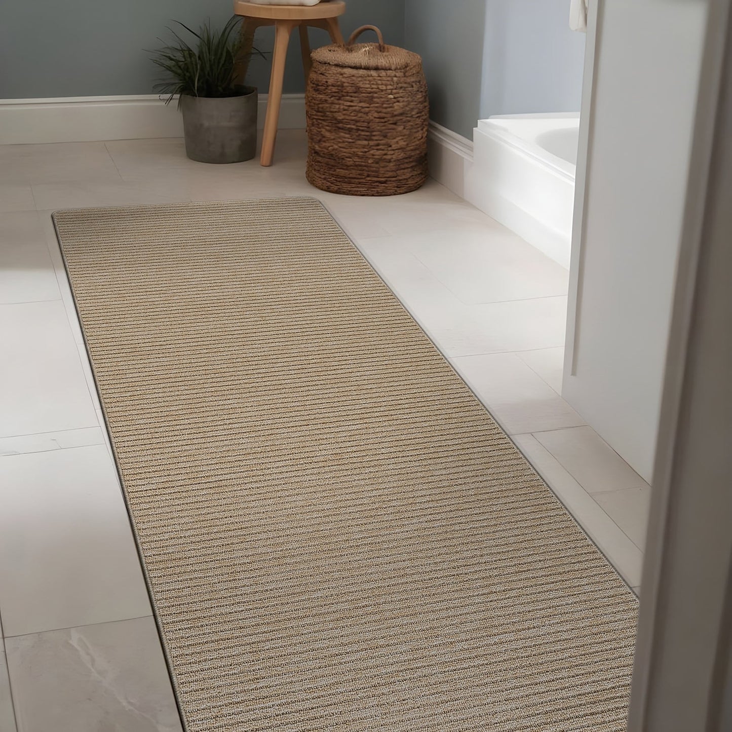 Beverly Rug Solid Color Non-Slip Rubber Back Washable Indoor Area Rug