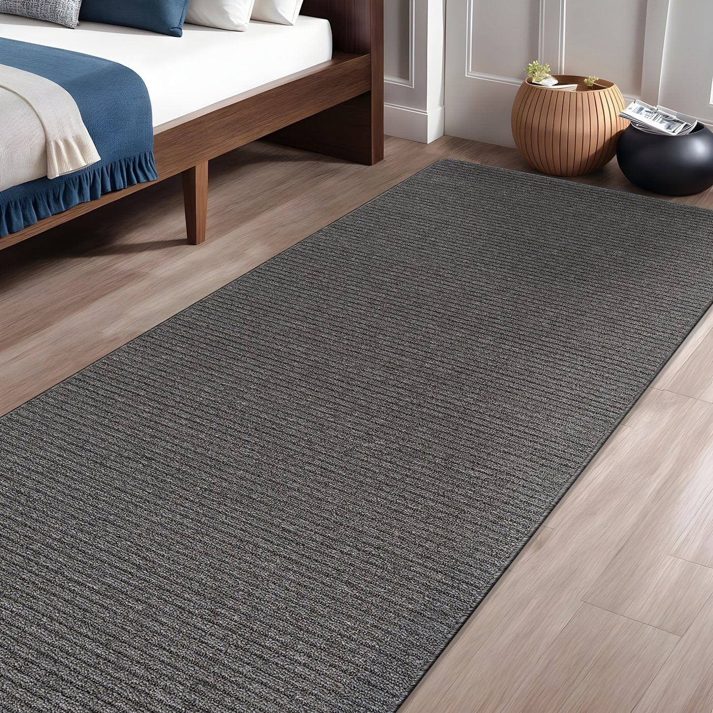 Beverly Rug Solid Color Non-Slip Rubber Back Washable Indoor Area Rug