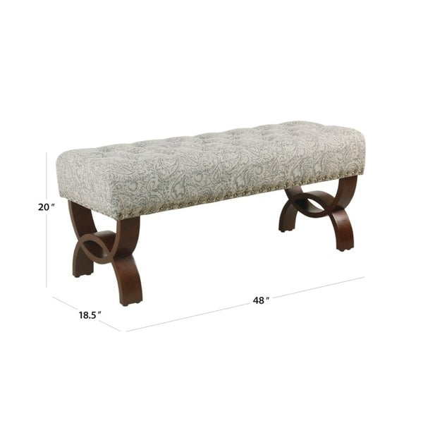 Carolina Tufted Bench With Nailhead Trim