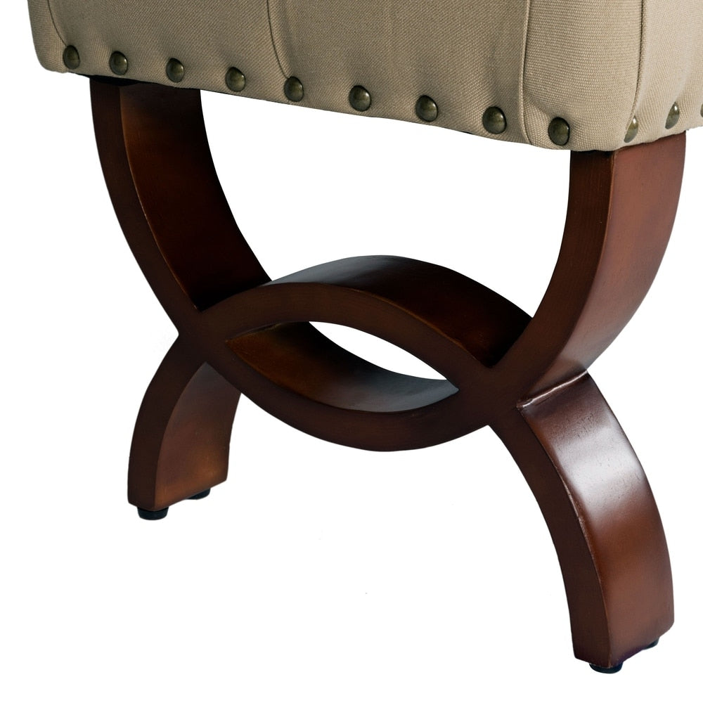 Carolina Tufted Bench With Nailhead Trim