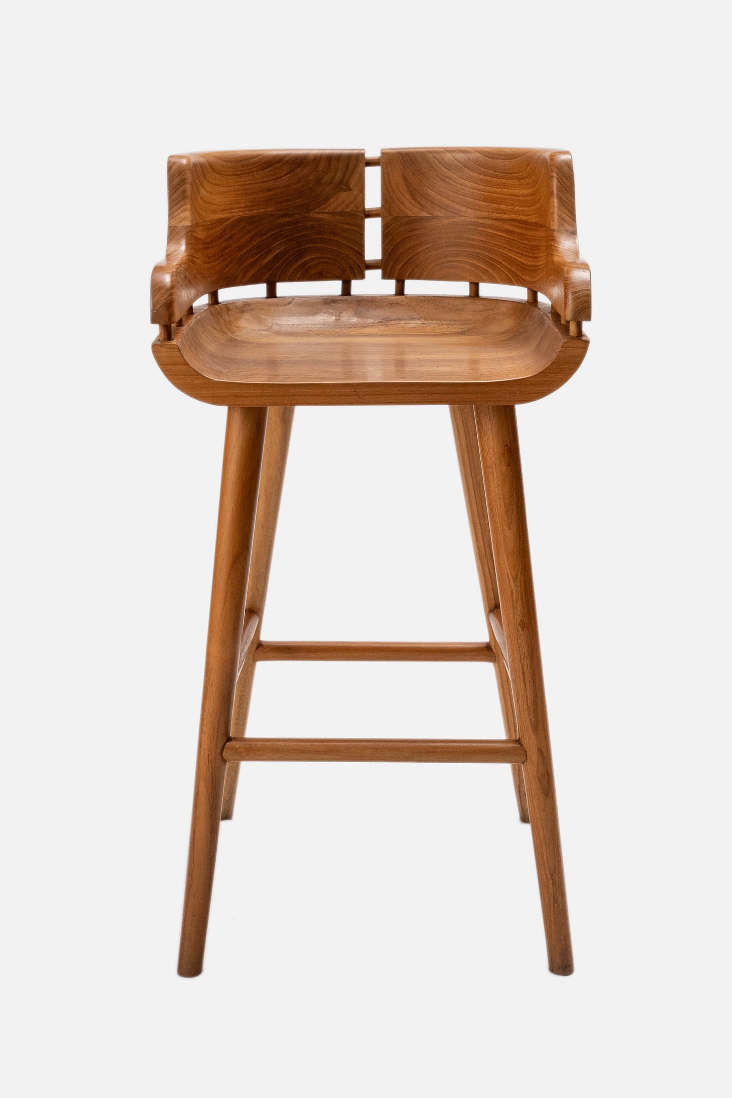 Fala Teak Swivel Counter Stool