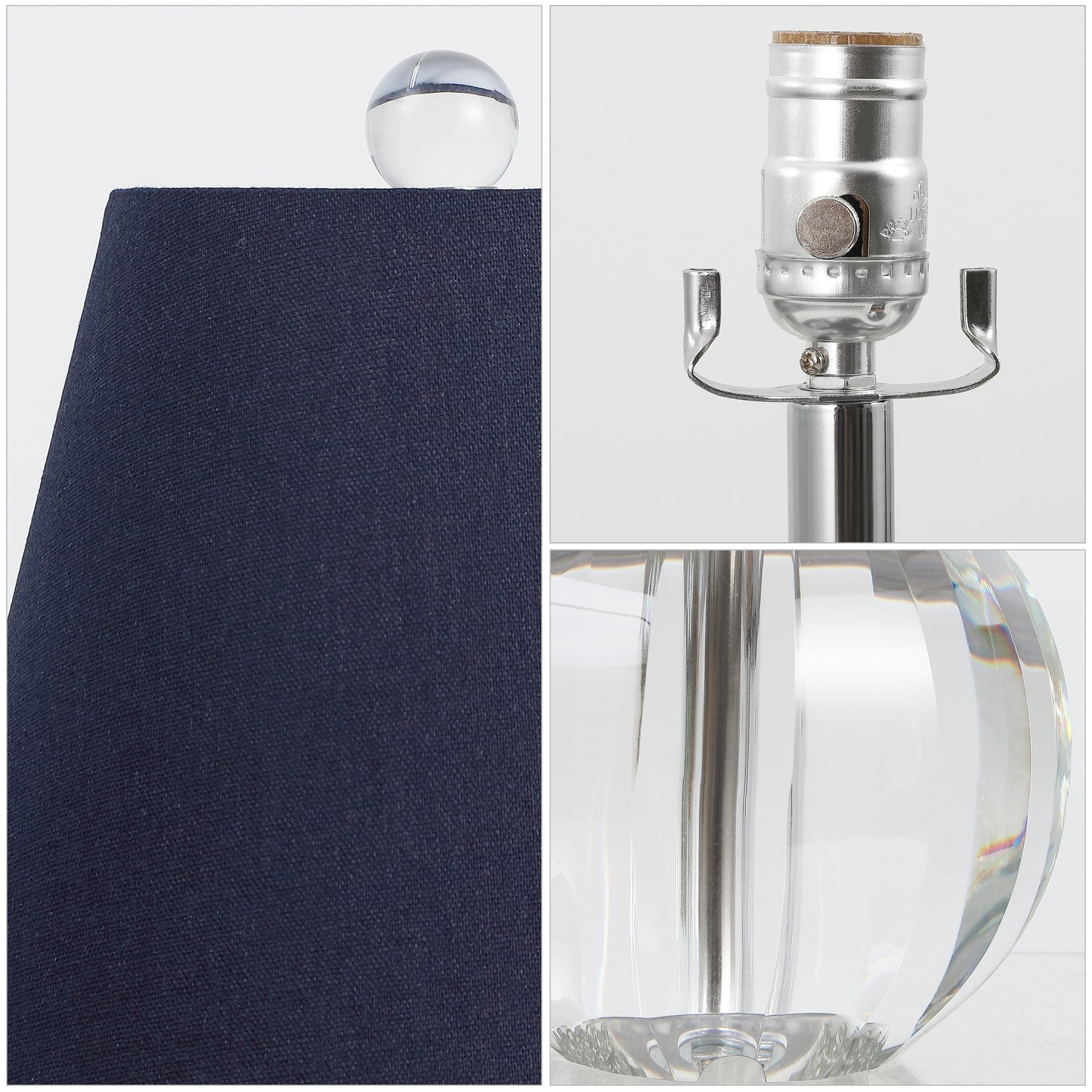 Goddard 16 Crystal Ball/Metal LED Table Lamp, By JONATHAN Y