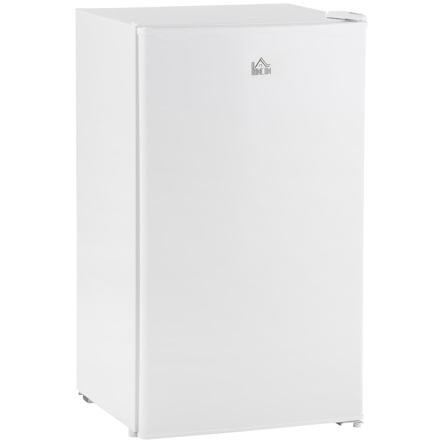 HOMCOM 3.2 Cu.Ft Mini Fridge with Freezer, Single Door Compact Refrigerator with Adjustable Thermostat for Bedroom