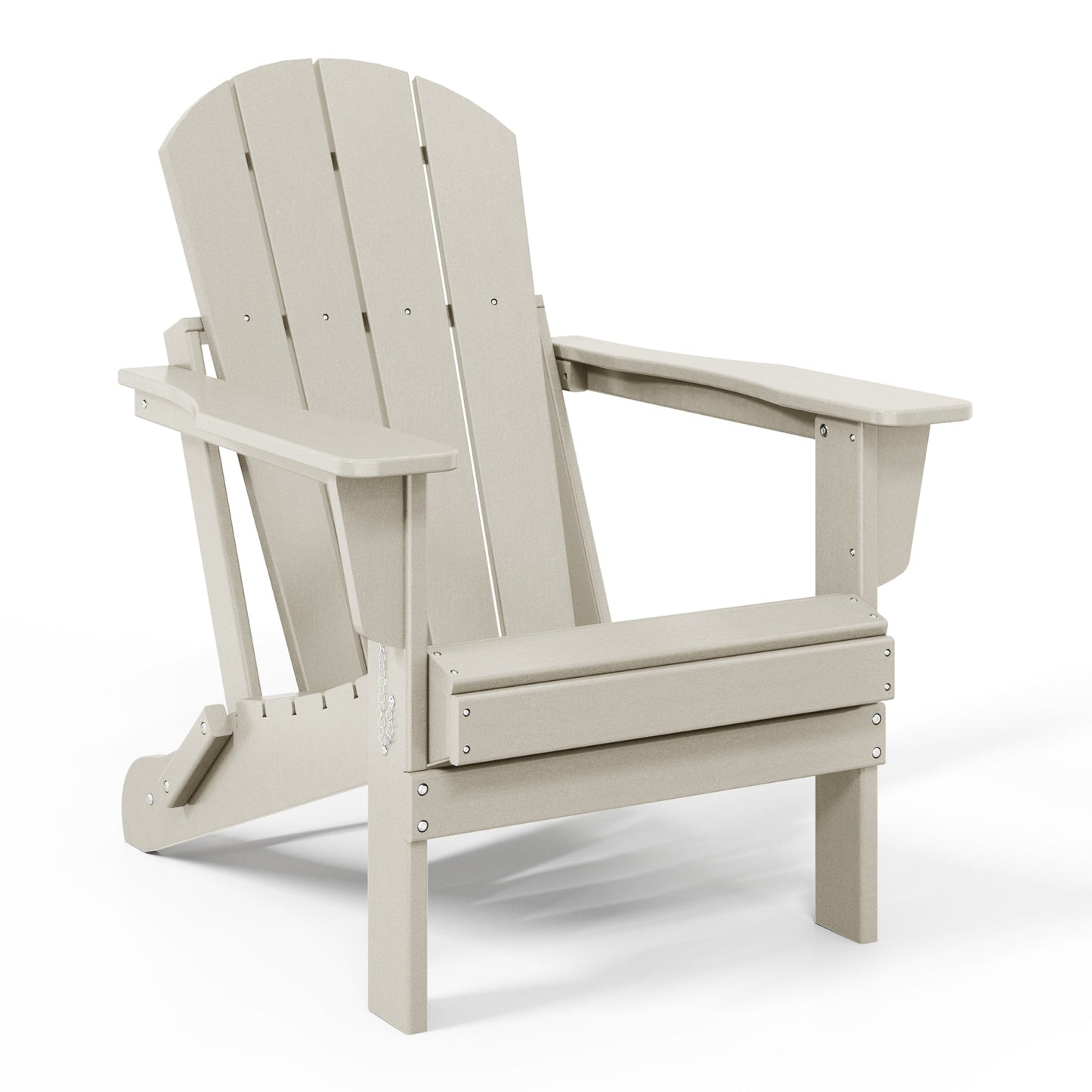 Polytrends Laguna Fade Resistant All Weather Outdoor Patio Folding Adirondack Chair