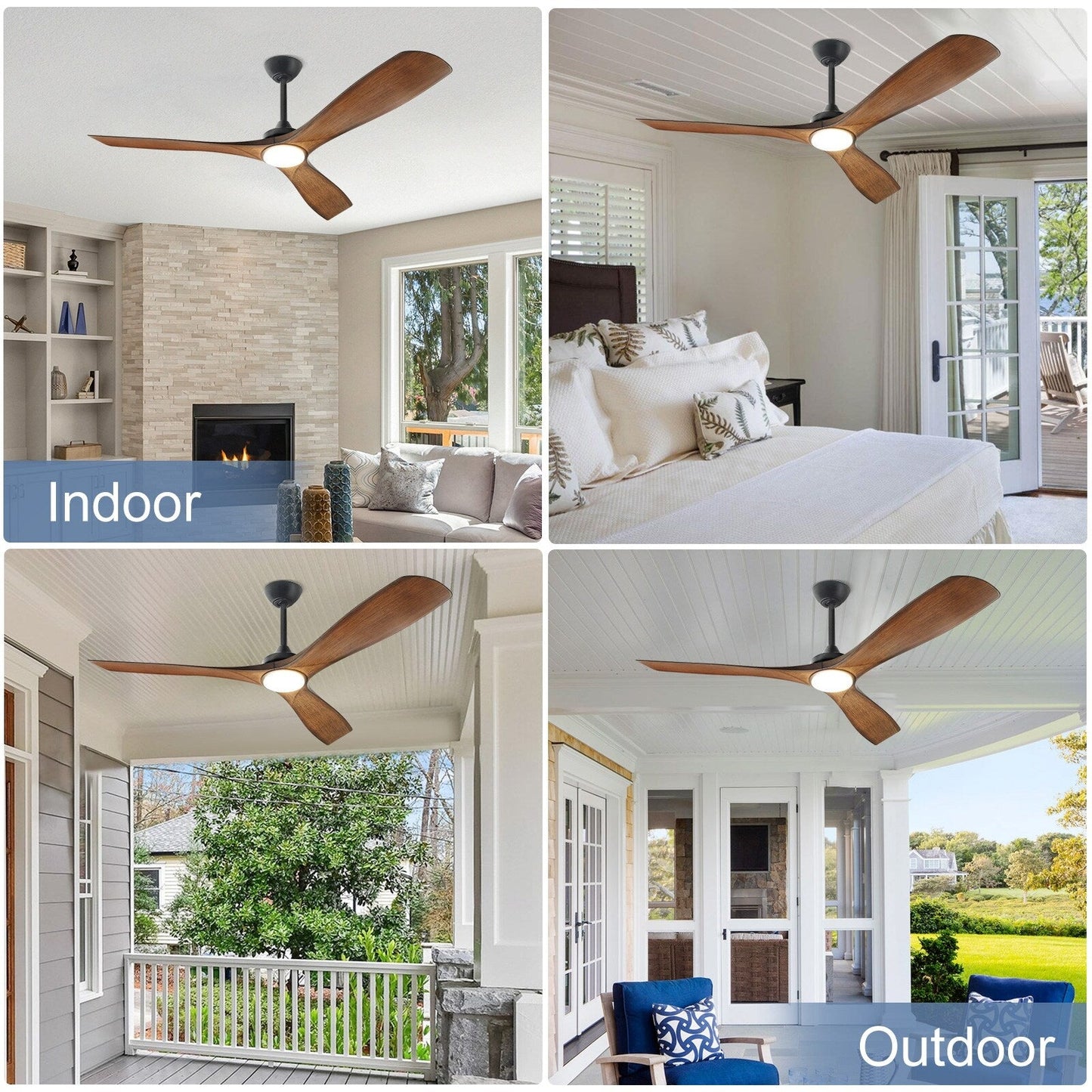 Remote Ceiling Fan with Lights Flush Mount