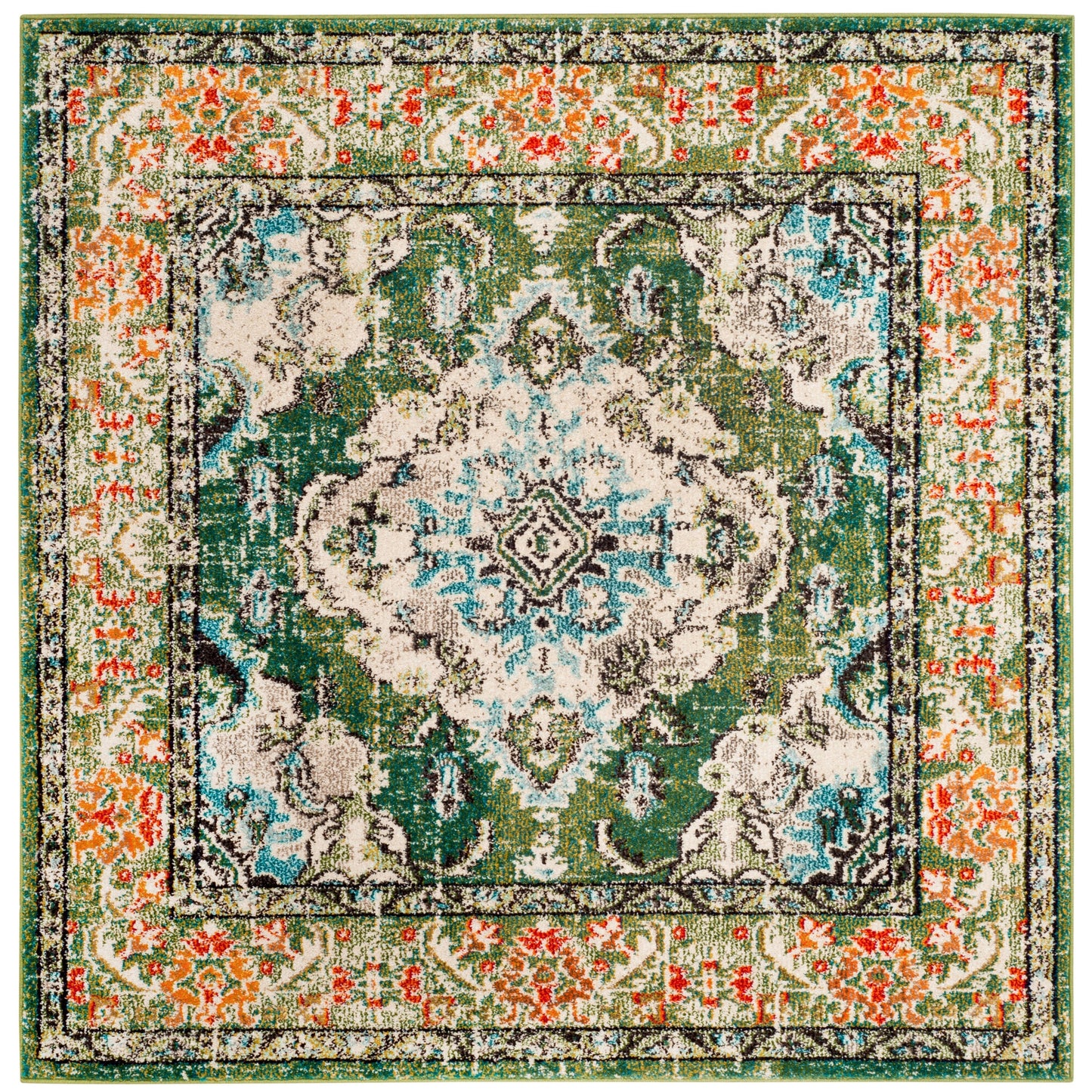 SAFAVIEH Monaco Oceane Boho Medallion Distressed Area Rug