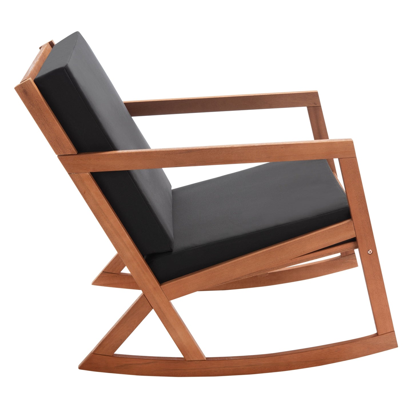 SAFAVIEH Outdoor Makaila Rocking Chair with Cushion - 26W x 31D x 38H