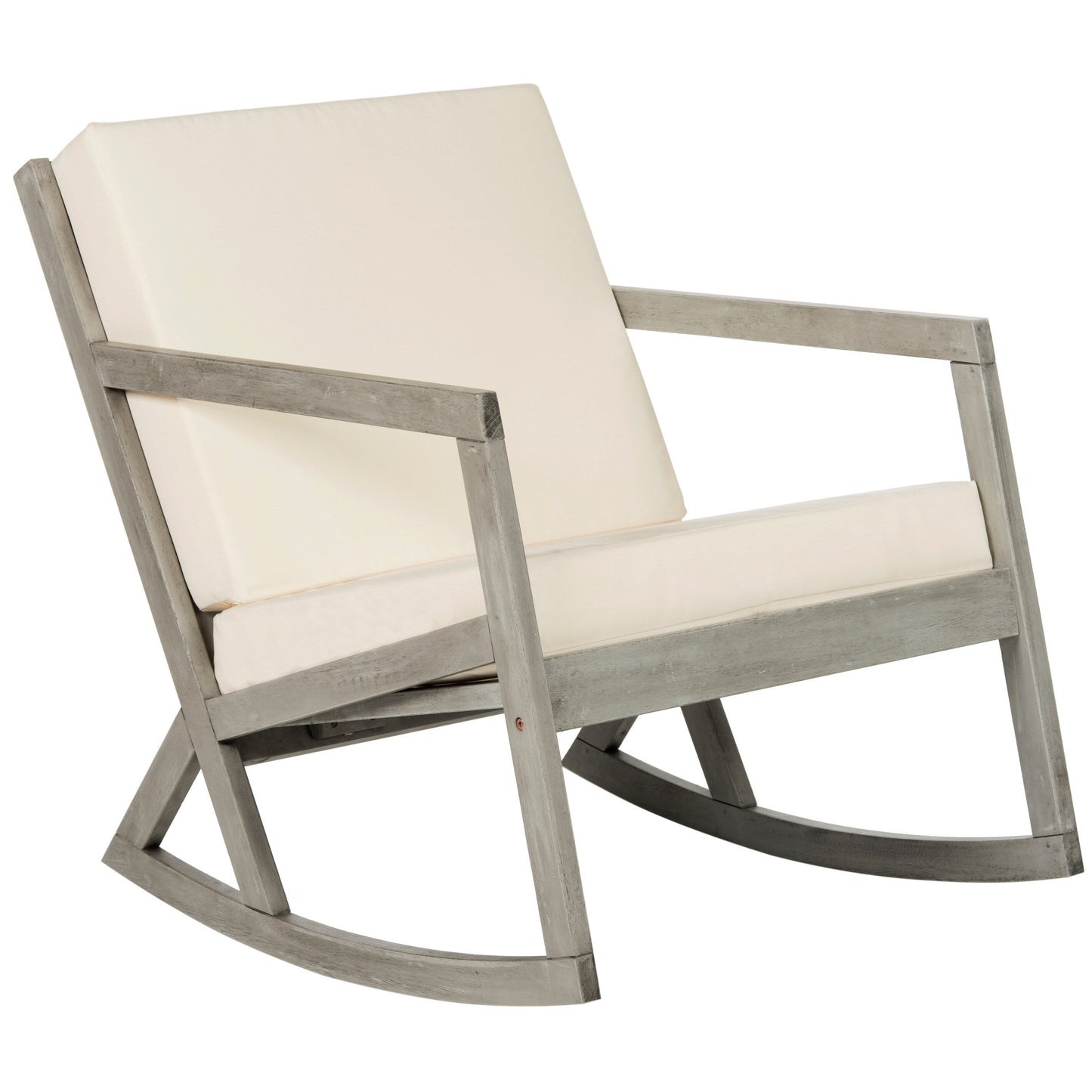 SAFAVIEH Outdoor Makaila Rocking Chair with Cushion - 26W x 31D x 38H