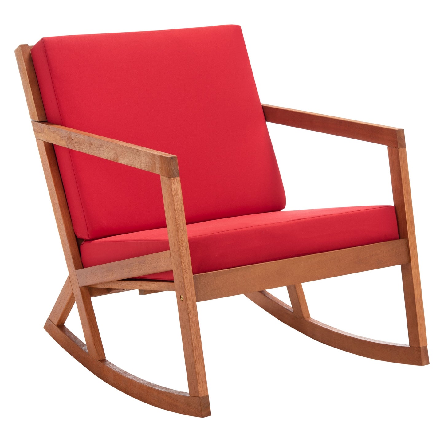 SAFAVIEH Outdoor Makaila Rocking Chair with Cushion - 26W x 31D x 38H