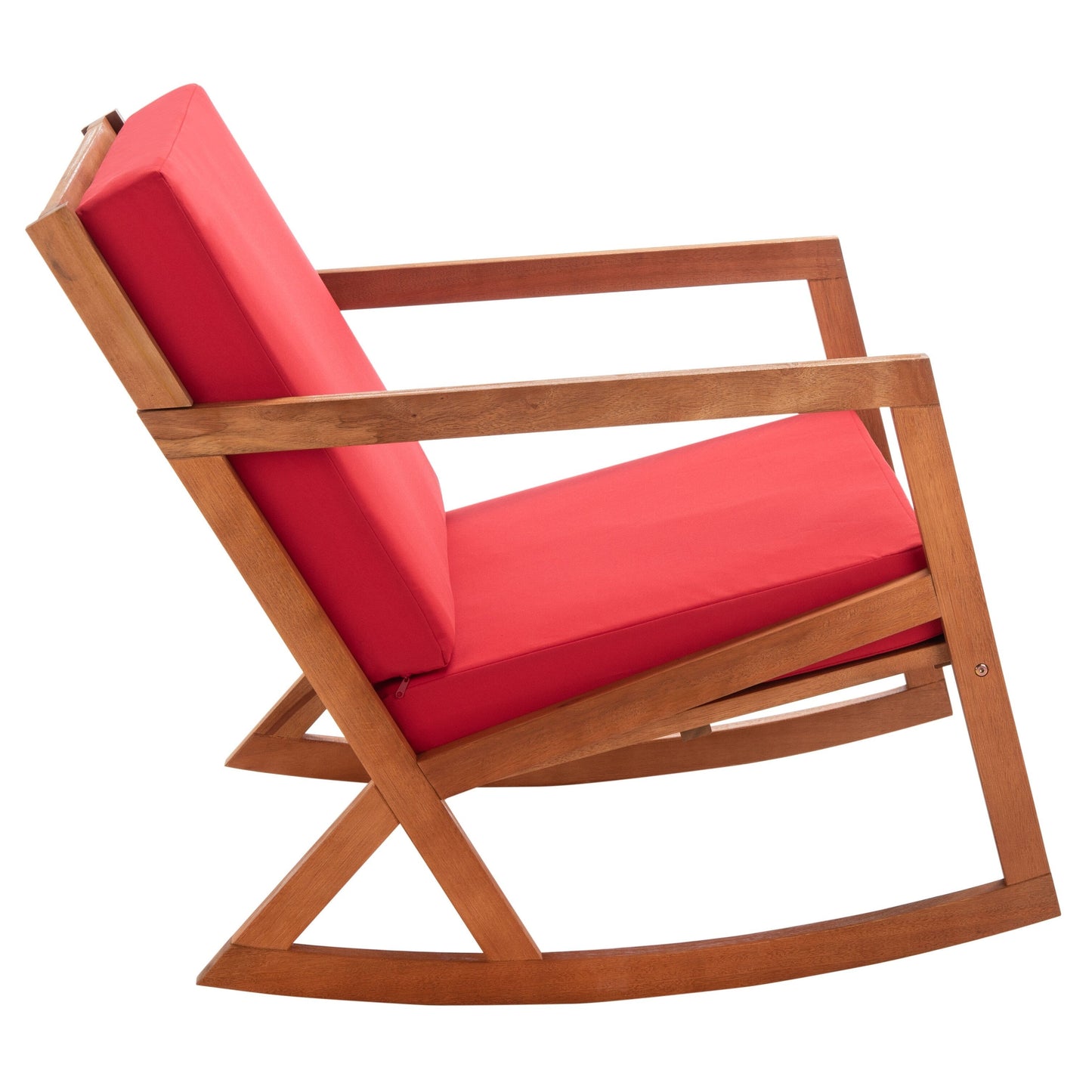 SAFAVIEH Outdoor Makaila Rocking Chair with Cushion - 26W x 31D x 38H