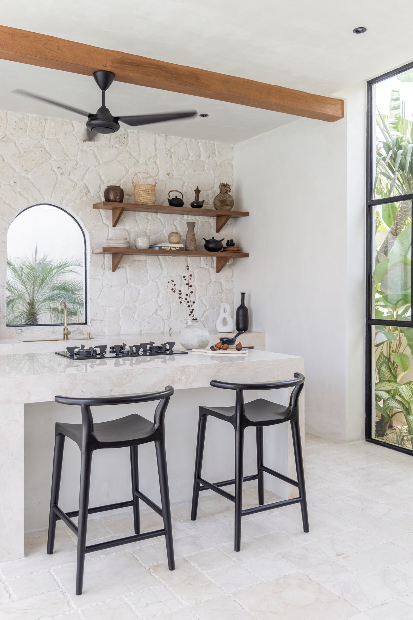 Sadia Teak Counter Stool