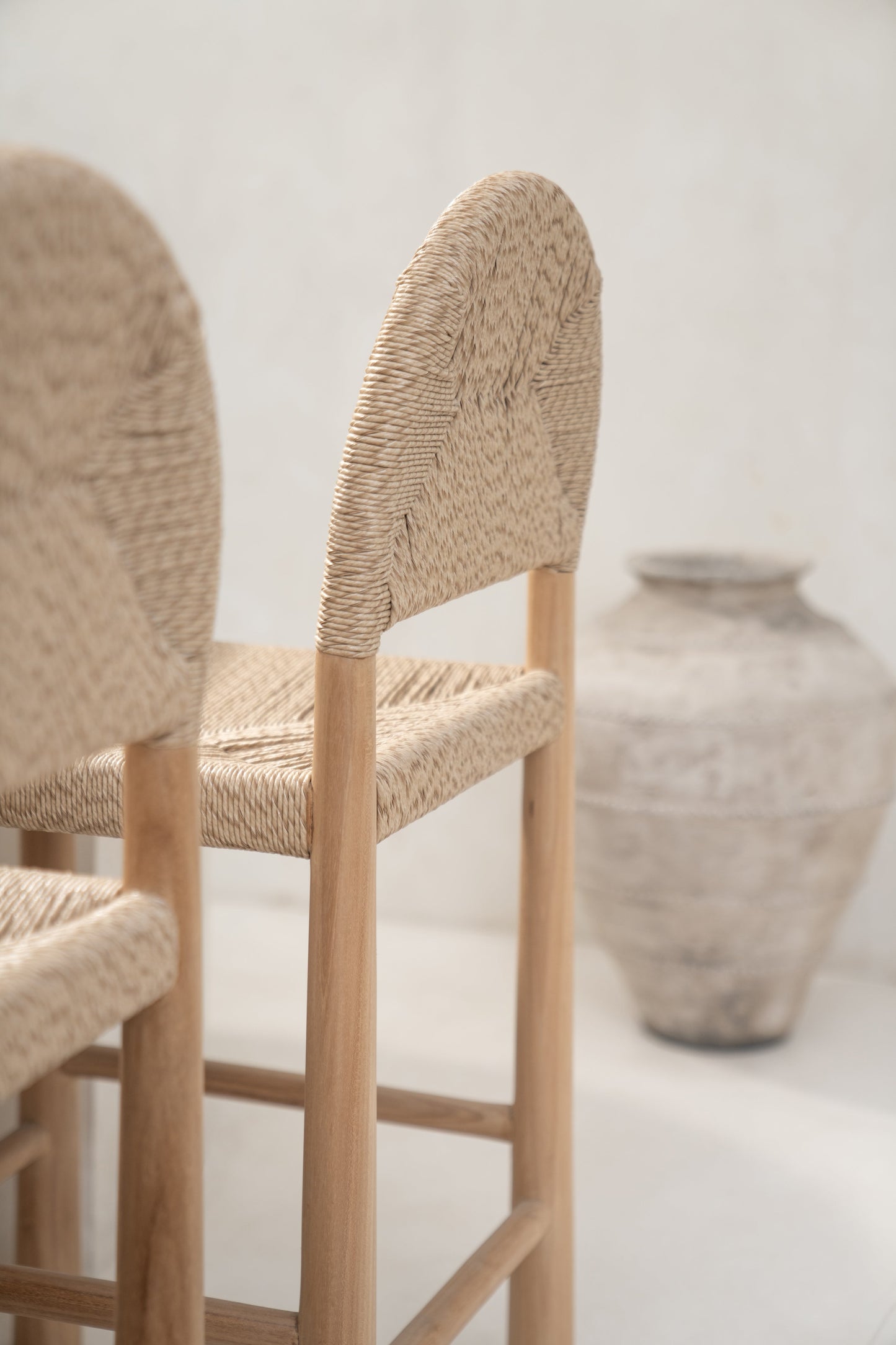 Nomada Indoor Outdoor Teak Counter Stool