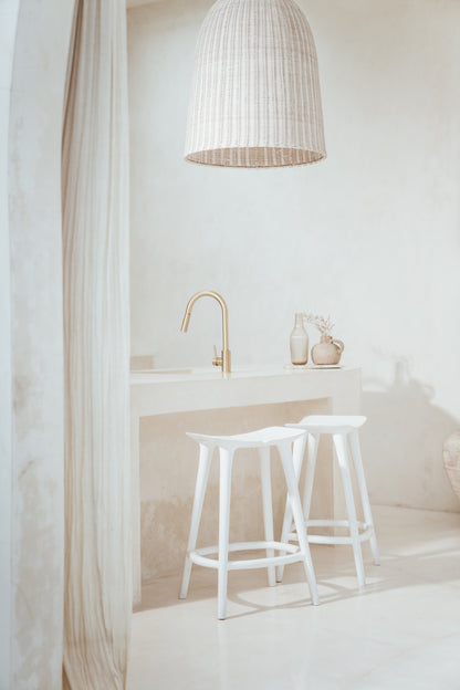 Bella Backless Teak Counter Stool