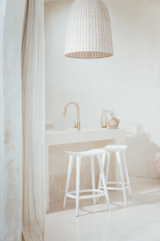 Bella Backless Teak Counter Stool