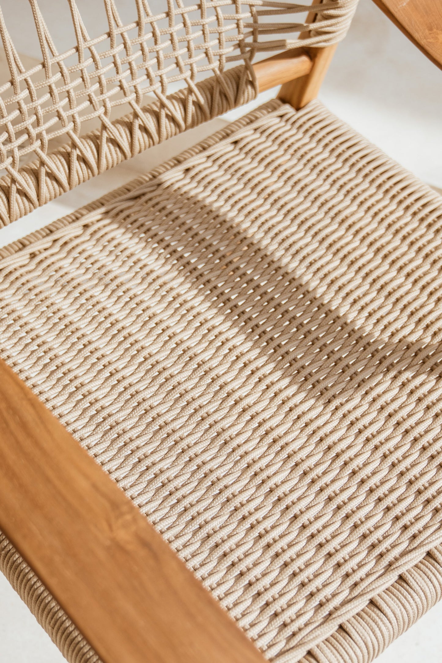 Talia Teak and Rope Lounge Chair