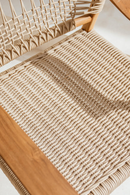 Talia Teak and Rope Lounge Chair