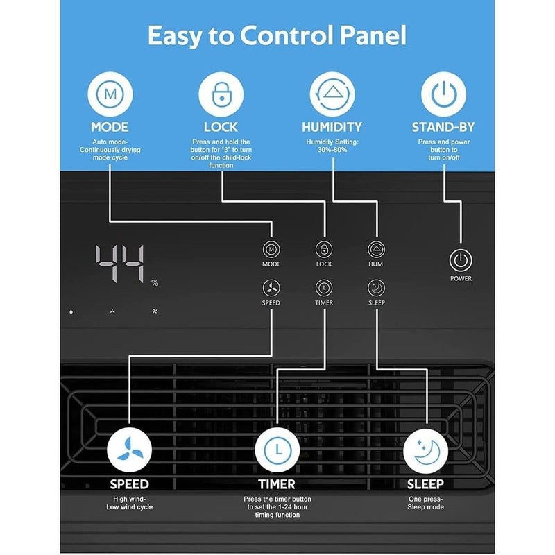 3500 Sq. Ft Dehumidifiers for Basements, Home, Large Room and Bedroom, Garage dehumidifier with Low Noise
