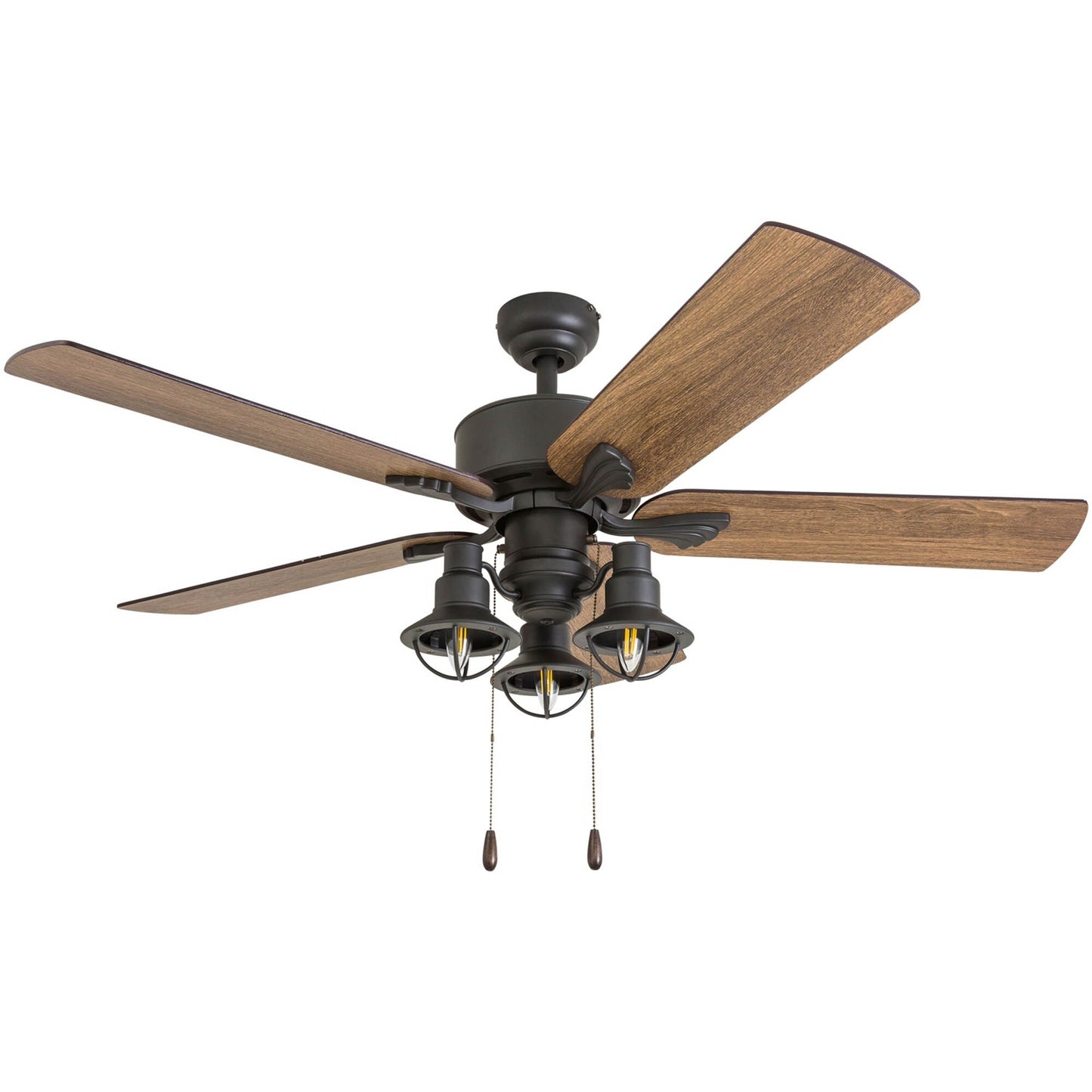 52 Prominence Home Sivan Bronze Farmhouse LED Ceiling Fan with Light, Remote Control