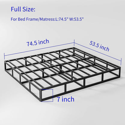 FSCHOS 7 Inch Metal Box Spring, Basics Mattress Foundation, No Legs