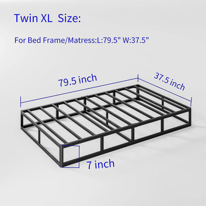 FSCHOS 7 Inch Metal Box Spring, Basics Mattress Foundation, No Legs
