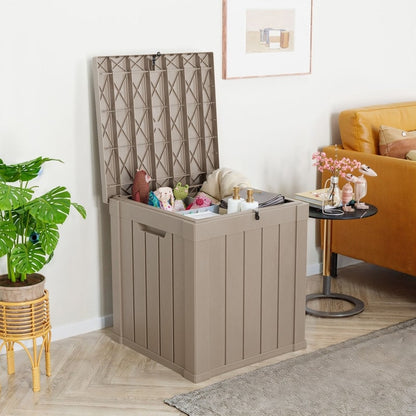 Outdoor Patio Storage Resin Lockable Deck Box