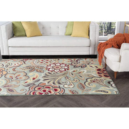 Decora Farmhouse Floral Indoor Area Rug