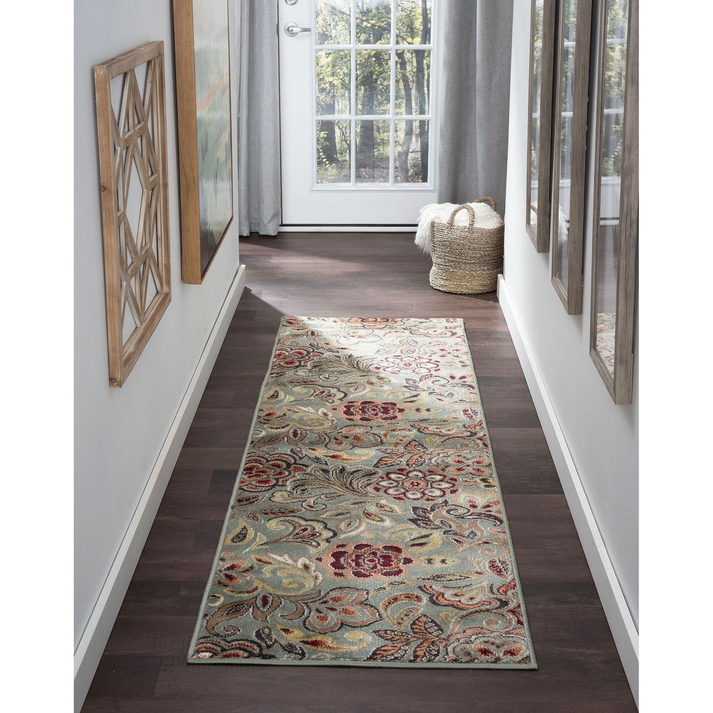 Decora Farmhouse Floral Indoor Area Rug