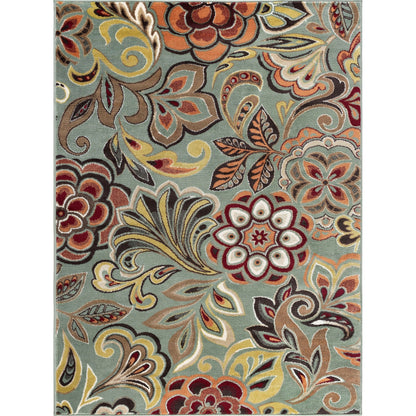 Decora Farmhouse Floral Indoor Area Rug