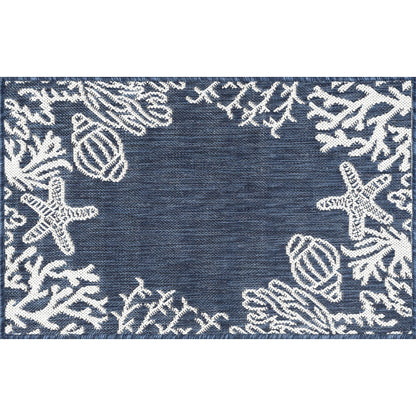 Exo Coastal Graphic Print Indoor/Outdoor Area Rug
