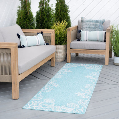 Exo Coastal Graphic Print Indoor/Outdoor Area Rug