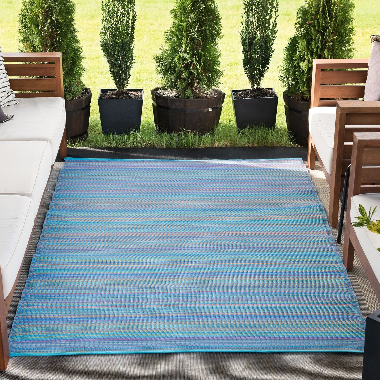 Sundown Beach Stripe Indoor/Outdoor Area Rug