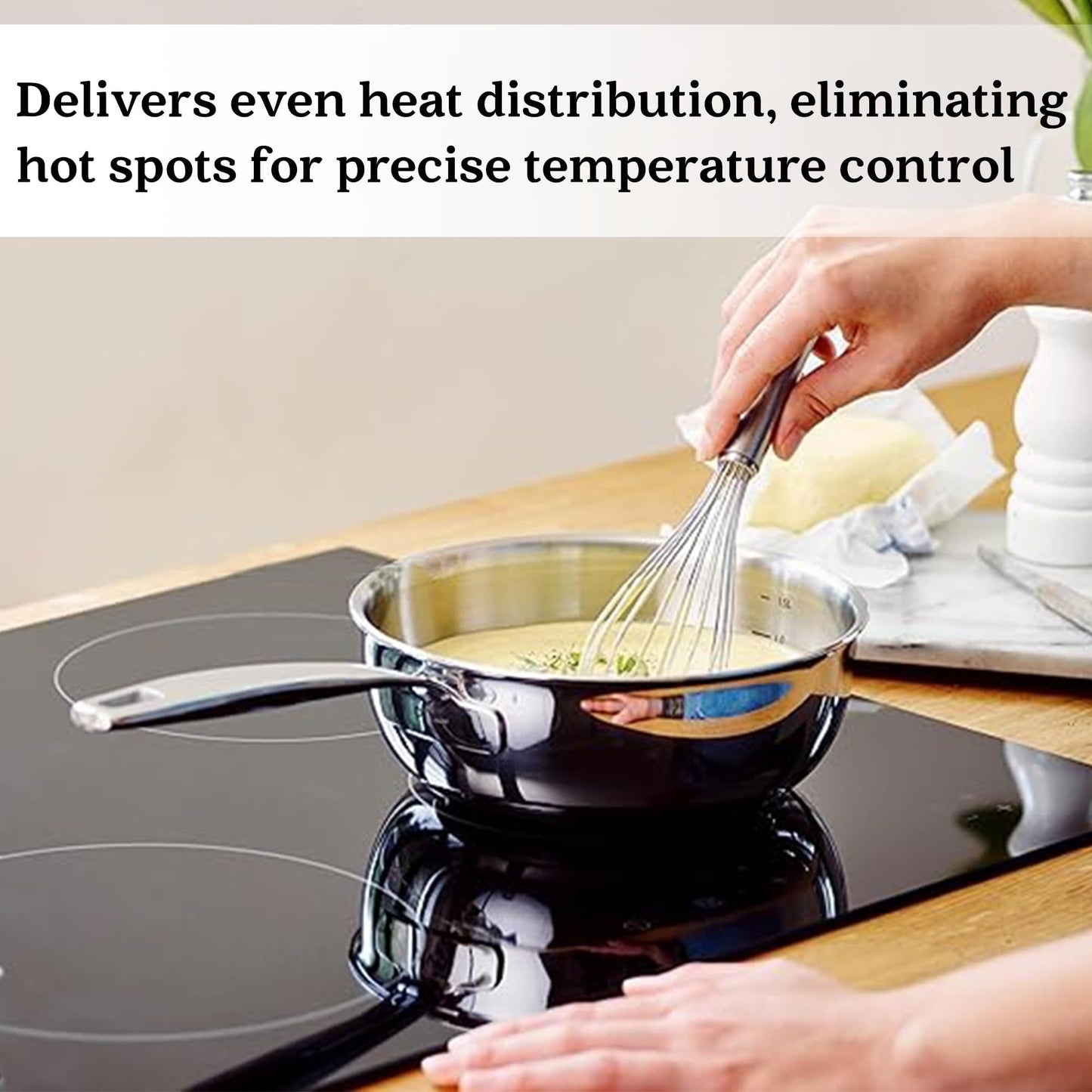 Alva Maestro 5-Ply Stainless Steel Saucier Pan - 1.6 Qt. Non-Toxic