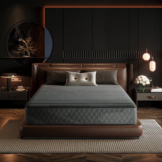 SweDrea 8/12 in. Medium Firm Gel-infused Memory Foam Hybrid Mattress Cooling and Breathable with CertiPUR-US, SGS and OEKO-TEX