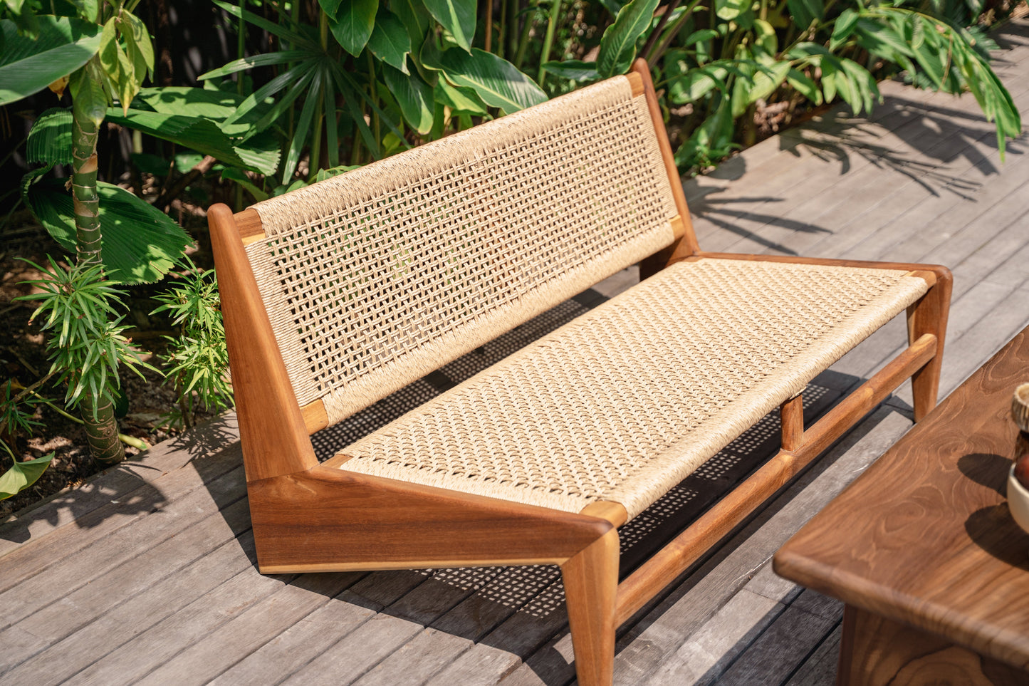 Sore Indoor Outdoor Teak Loveseat