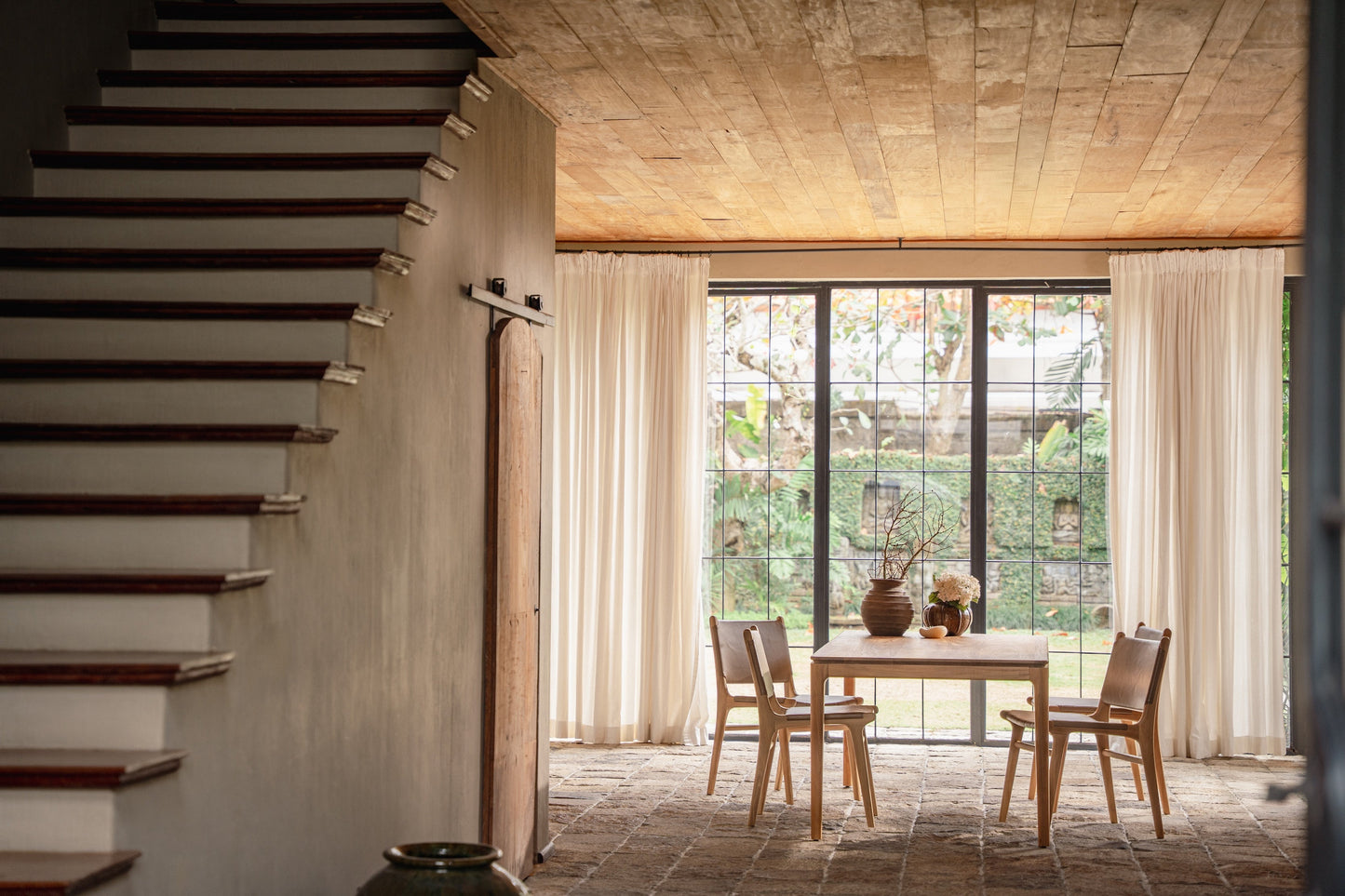 Ashta Teak and Leather Dining Chair