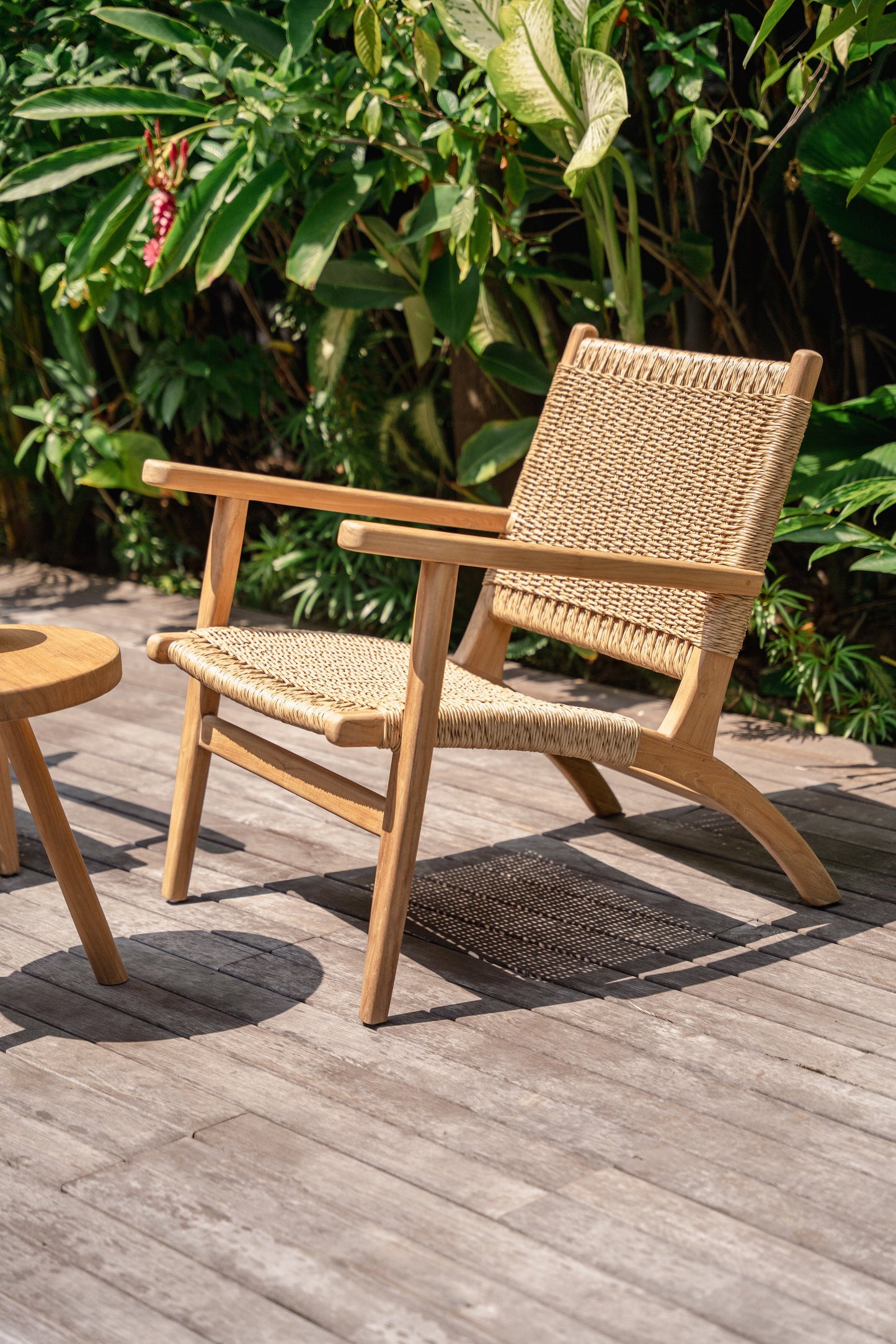 Sasha Indoor Outdoor Teak Lounge Chair