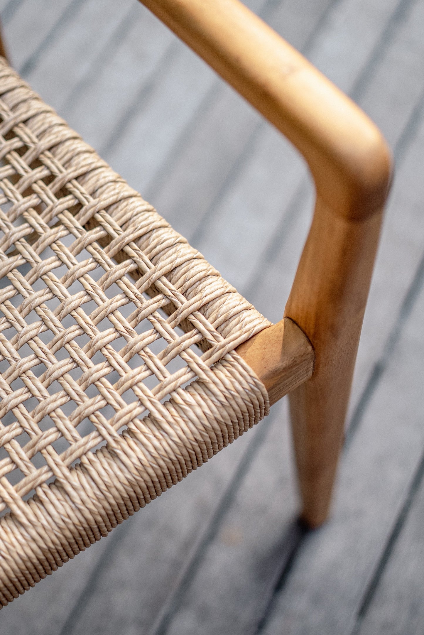 Kamu Indoor Outdoor Stackable Teak Dining Chair