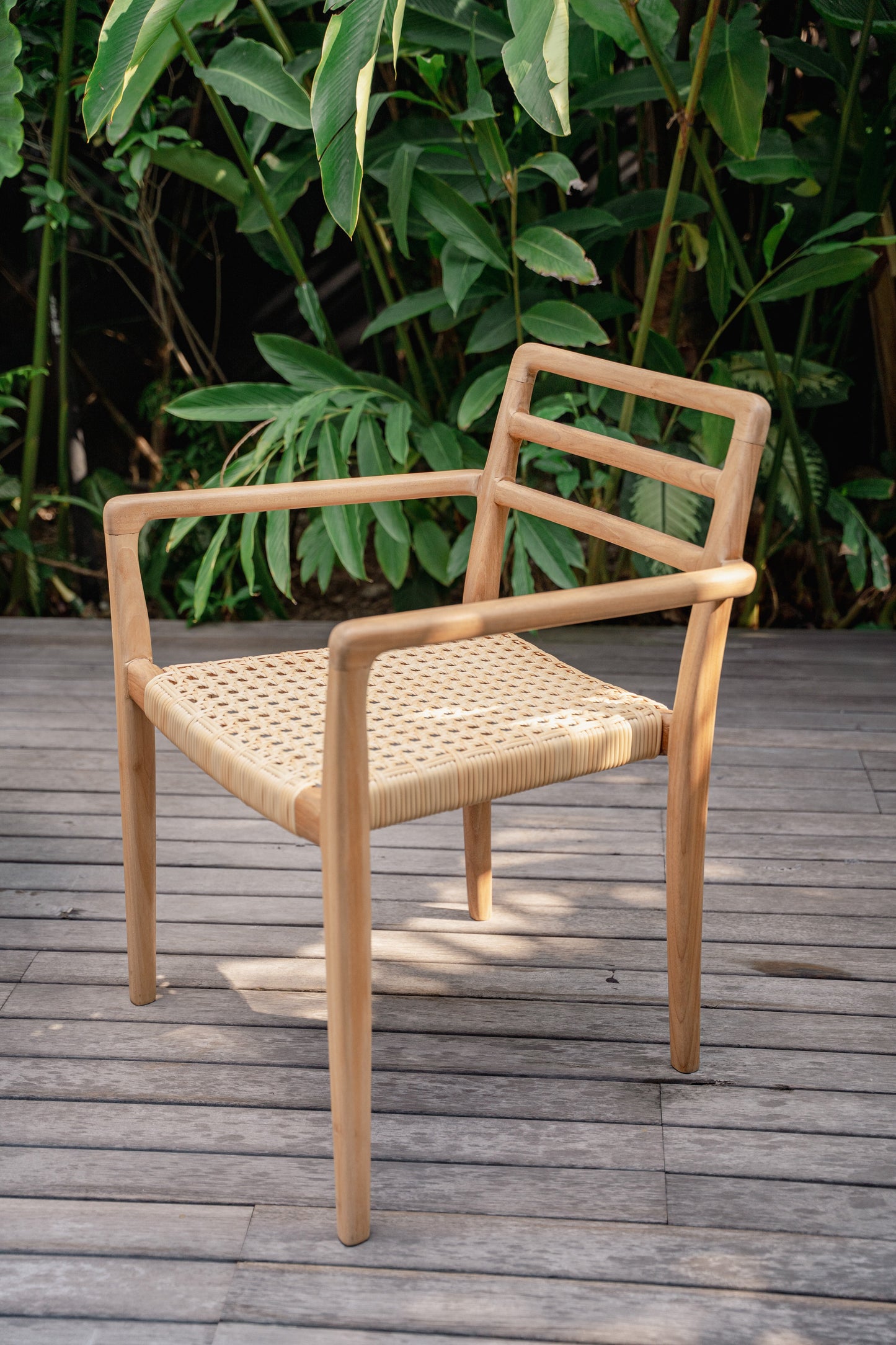Taman Indoor Outdoor Stackable Teak Dining Chair