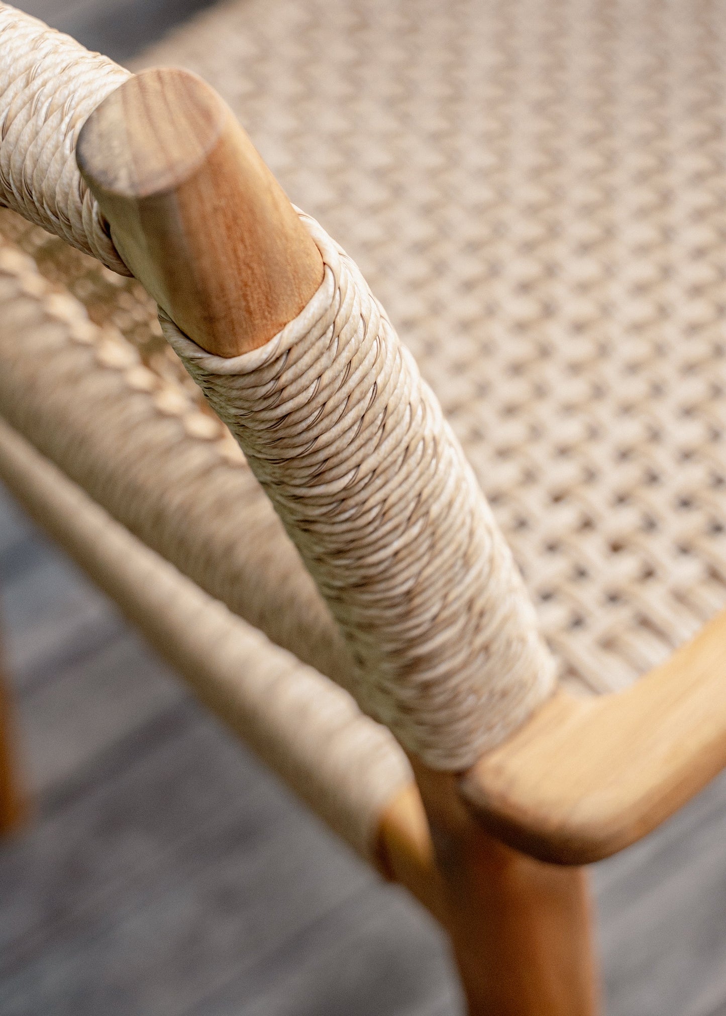 Kamu Indoor Outdoor Stackable Teak Dining Chair