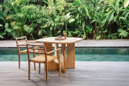 Taman Indoor Outdoor Stackable Teak Dining Chair