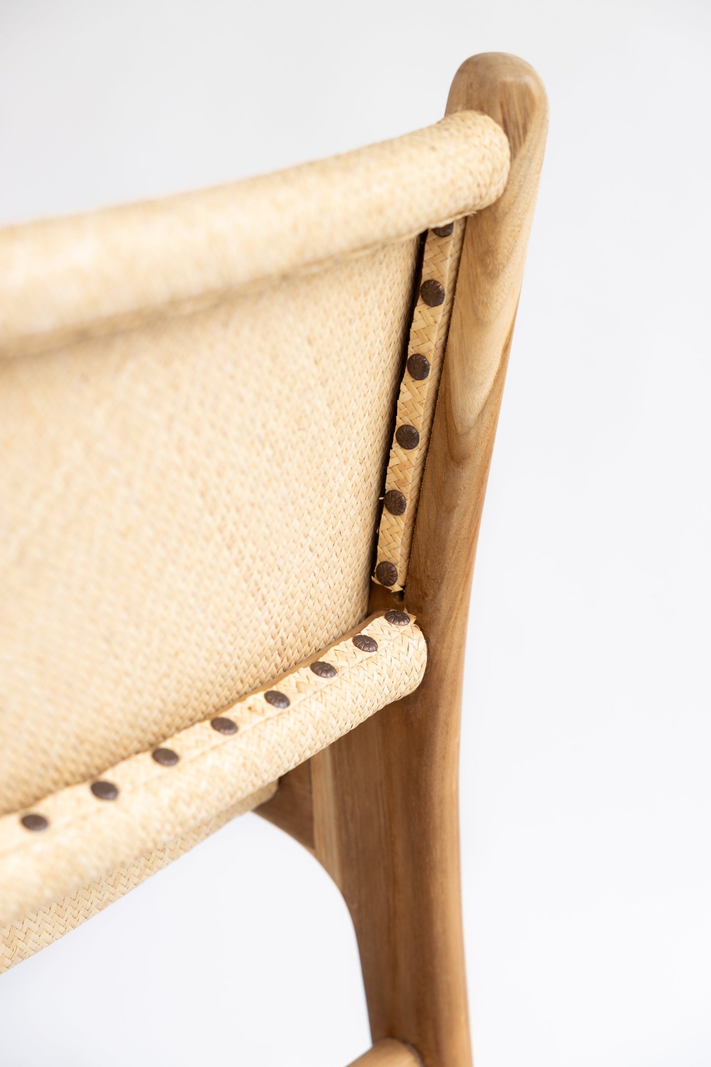 Lily Tight Woven Rattan Teak Counter Stool