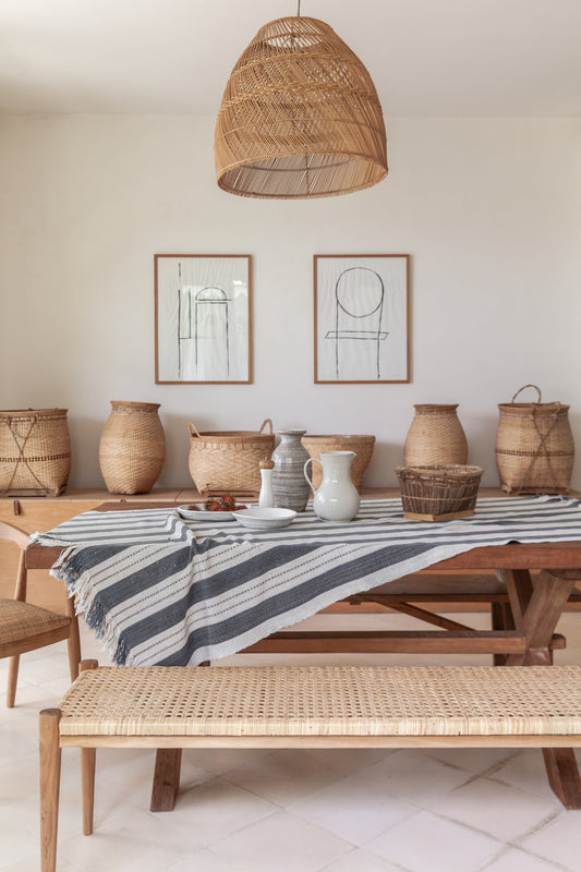 Melati Teak and Rattan Bench