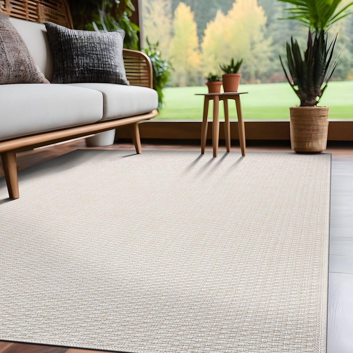Beverly Rug Easy Clean Non Shedding Jute Rug