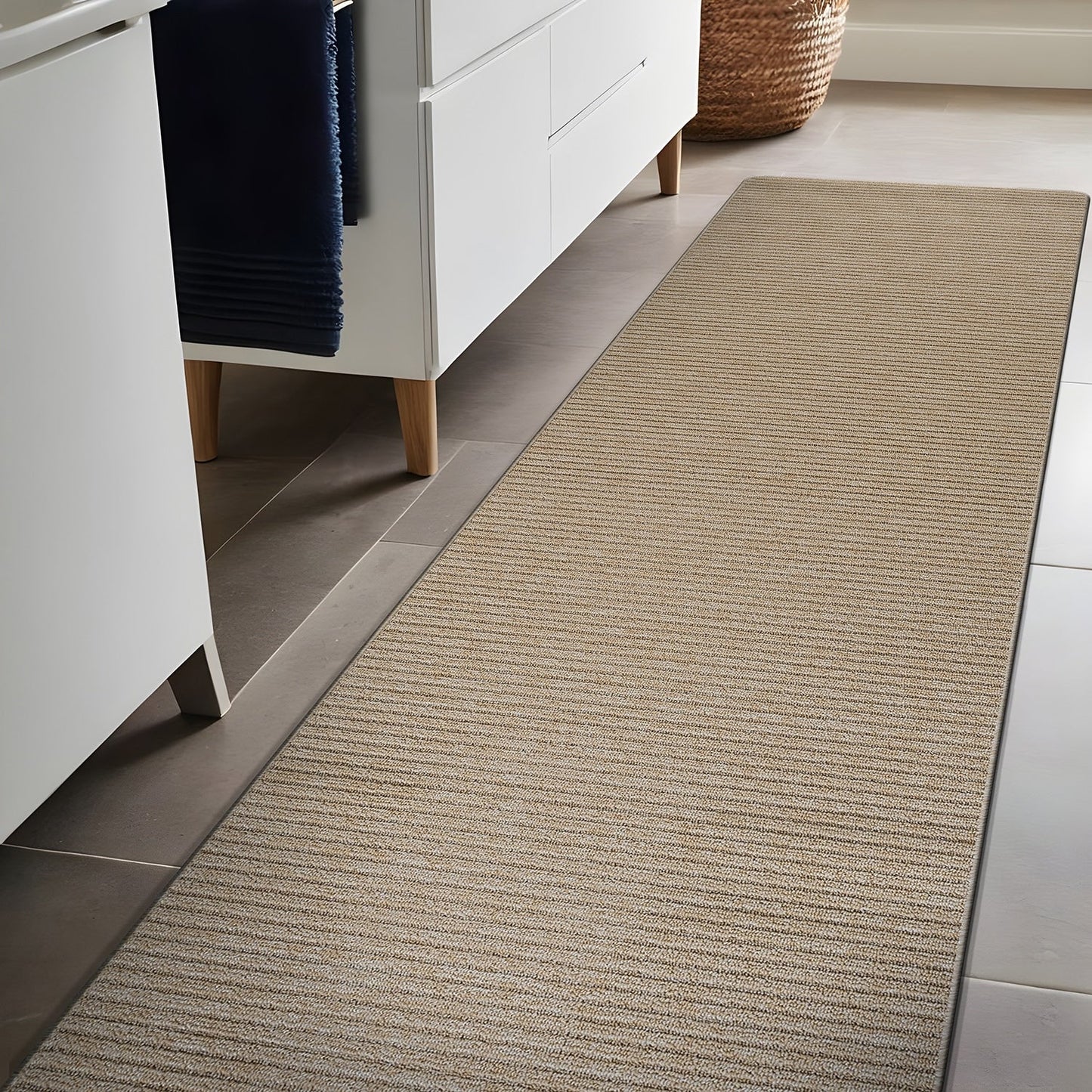 Beverly Rug Solid Color Non-Slip Rubber Back Washable Indoor Area Rug