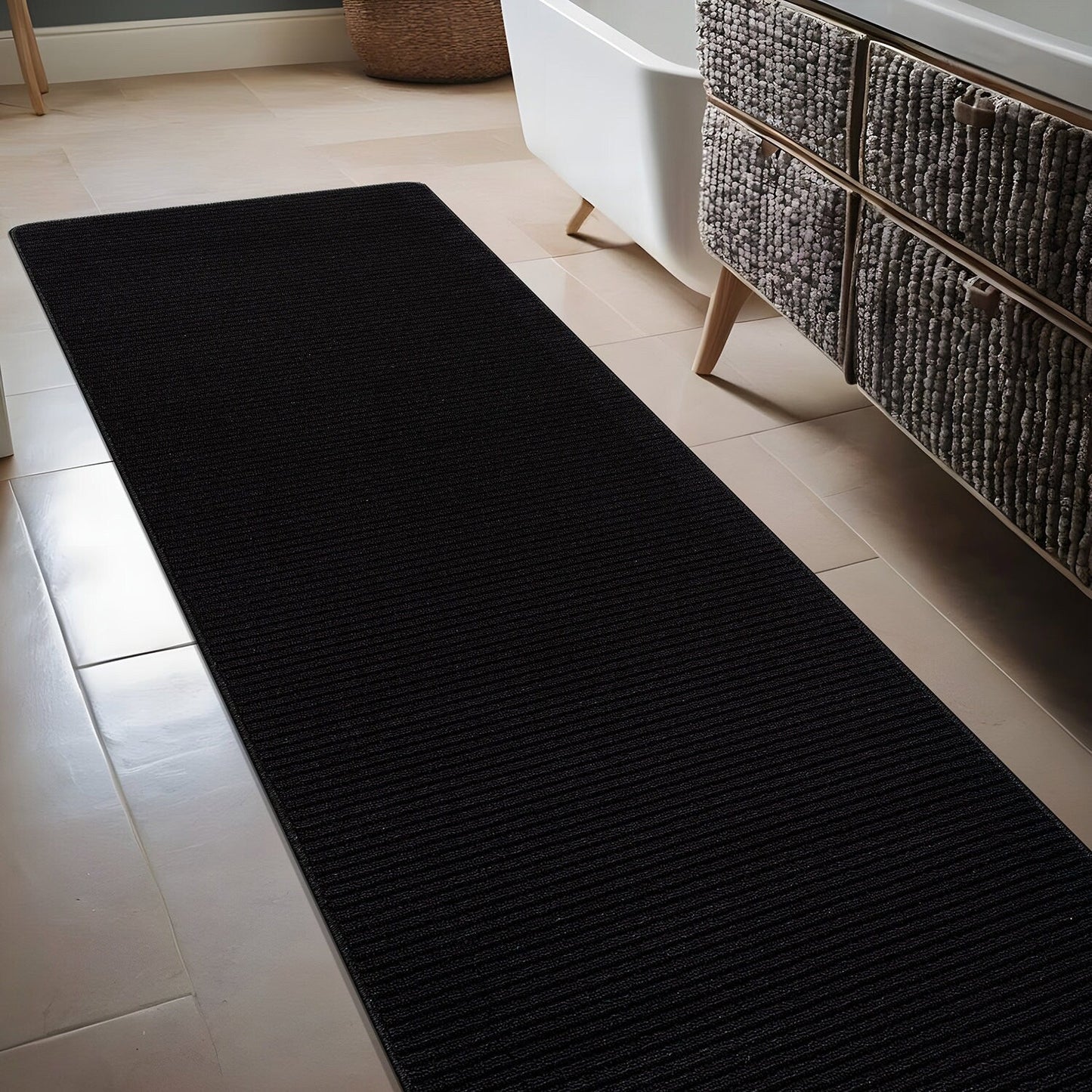 Beverly Rug Solid Color Non-Slip Rubber Back Washable Indoor Area Rug